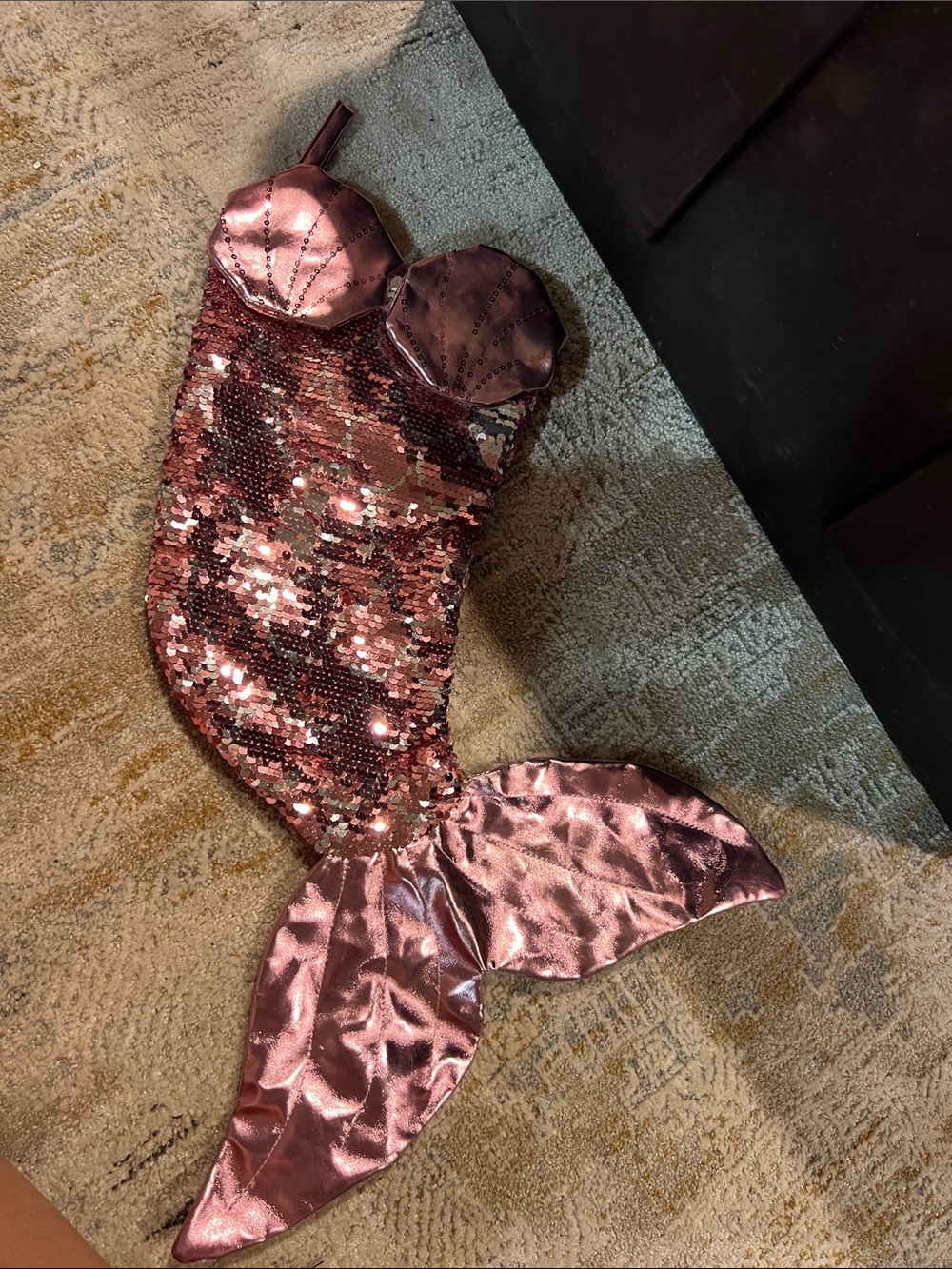 Sequin Mermaid Christmas stocking chic z94